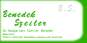 benedek szeiler business card